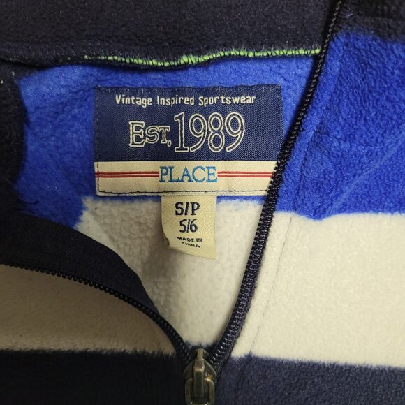 Est 1989 Fleece Pullover Sweater with Zip up Size 5-6 Y - Picture 3 of 3